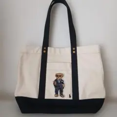 Polo Ralph Lauren ポロベア キャンバストートバッグ ブラックのサムネイル