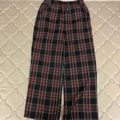 チェック柄リラックスフィットパンツ