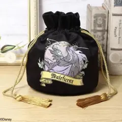 新品　ディズニー　マレフィセント　ベロア巾着　眠れる森の美女　ヴィランズ