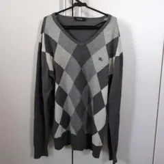 BURBERRY BLACK LABEL ダイヤモンド柄セーター 　サイズ3