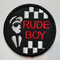 RUDE BOY パッチ ルードボーイ 2TONE 黒縁 SKA スペシャルズ
