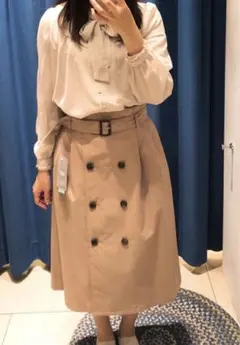 Ray BEAMS レイビームス トレンチ スカート size1/ベージュ