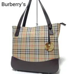 【美品】Burberry's　ハンドバッグ ノバチェック レザー サークル金具