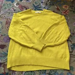 【AMERICANHOLIC】毛玉になりにくいイエローニット