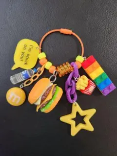 じゃらじゃらキーホルダー ハンバーガー