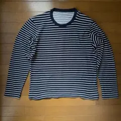 UNIQLO ユニクロ ボーダー L コットン ロンT 厚