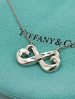 【美品】ティファニー ハート インフィニティネックレス ラビング ダブル