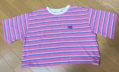 Good On 半袖 ボーダー Tシャツ ピンクのサムネイル