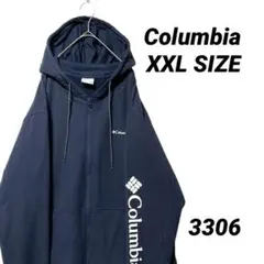 【Columbia】 コロンビア ジップアップパーカー XXL ネイビー 紺