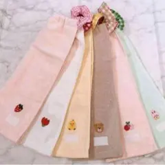 おりこうエプロン 動物 6枚 女の子 エプロン スタイ タオルエプロン