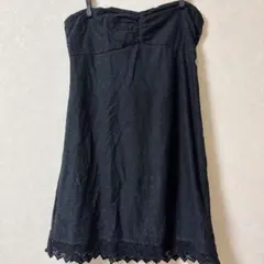 ROXY ロキシー レース ベアトップワンピース チュニック 黒【M】2way
