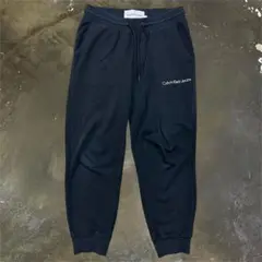Calvin Klein Jeans ロゴ刺繡 スウェットパンツ Ｓ ブラック