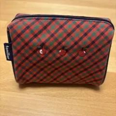 familiar ファミリア チェック ポーチ りんご刺繍のサムネイル