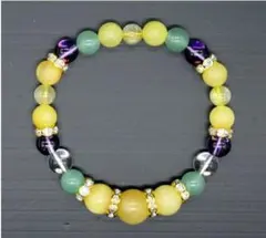 パワーストーンブレスレット ストレス解消、金運アップ