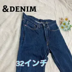 &DENIM アンドデニム　ダークブルー デニム ジーンズ　32インチ　メンズ
