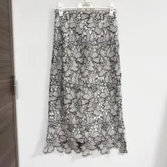 マイストラーダ 配色レースタイトスカート フラワーレースタイトスカート
