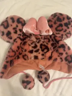 ミニー ヒョウ柄 ファンキャップ ピンク 旧