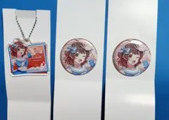 学マス ローソンコラボ 缶バッジ アクリルキーホルダー セット