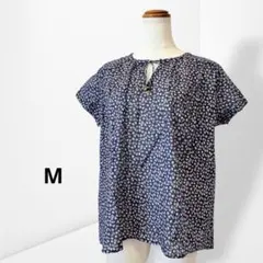 【トップバリュ】花柄 コットンブラウス 半袖 可愛い ゆったり フェミニン Mのサムネイル