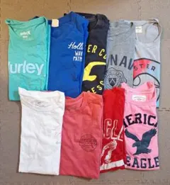 【最終価格】夏物ブランドTシャツ9枚 ホリスター／AE他