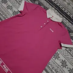 ピン　ポロシャツ　レディースMサイズ