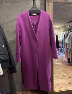 FRAY I.D 羊毛 Bellandi ノーカラー ロングコート ❤︎