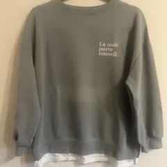 グレー オーバーサイズ スウェット