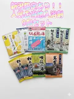 新潟限定あり！人気ご当地入浴剤9個セット（温泉気分お得まとめ売り）