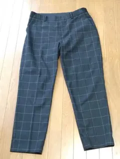 ユニクロ　EZYアンクルパンツ　ウィンドウペン柄