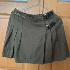 PINX-late オリーブ色 プリーツスカート M 160センチ