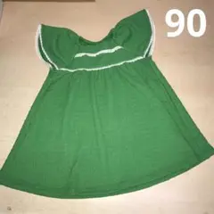 ラポシェ　ふくれ織　ストレッチ　ワンピース　90