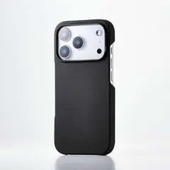 【新品/黒】iPhone17Pro対応 薄型×超軽量オープン型ソフトレザーケース