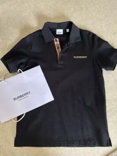 BURBERRY ポロシャツ ブラック ロゴ刺繍のサムネイル