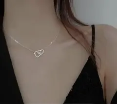 ハートネックレス　シルバー