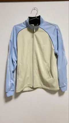 Nike ジップアップジャケット 青/クリーム　90s 80s 古着