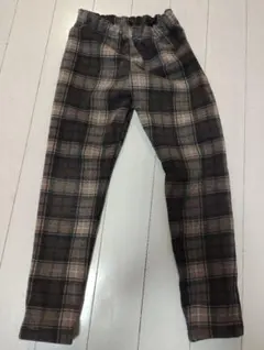 chil2 チェック柄裏起毛長ズボン 　110cm
