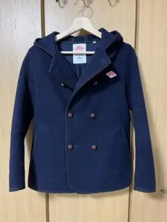 DANTON ダントン ウールモッサ ネイビー ダブルブレストフードジャケット