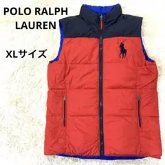POLO RALPH LAUREN ベスト　リバーシブル　レッド　ブルー　XL