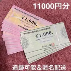 ビックカメラ＆コジマ株主優待券11000円分