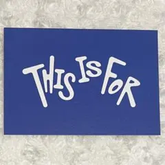 TWICE THIS IS FOR アルバム ロゴ ポストカード 限定特典