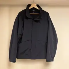 ユニクロ ウインドプルーフスタンド　ブルゾン ジャケット ネイビー　L