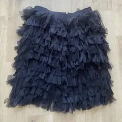 ランバン　LANVIN en Bleu フリルスカート　サイズ38 Mのサムネイル
