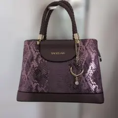 〈新品未使用♪ ヘビ柄 ハンド＆ ショルダーバッグ 2way♪
