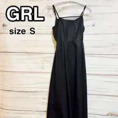 GRL ブラック キャミワンピース S 黒