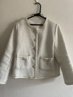 modefreak モードフリーク ノーカラー ツイード ジャケット M - メルカリ