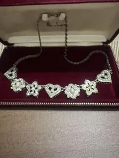 エレガントなハートと花の　ヴィンテージネックレス　値下げ