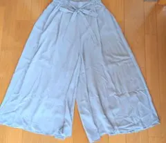 Alotta（アロッタ）シフォンワイドパンツ （ラベンダーブルー）