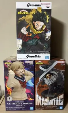ワンピース NARUTO ヒロアカ フィギュア 4種セット※箱に傷があります