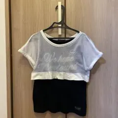 メッシュ半袖 重ね着 トップス 150