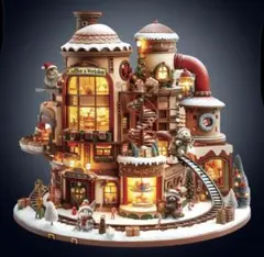 木製パズル・クリスマスのコーヒーショップ (パズル2個まで同梱発送できます。)のサムネイル